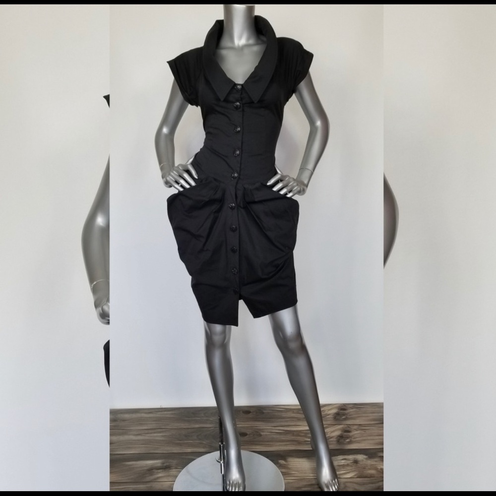 Kitchen Orange Button Up Dress - image 2